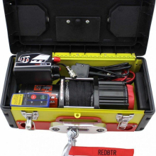 Лебедка "redBTR" переносную в ящике, синтетический трос